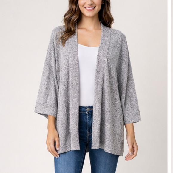 Nally & Millie Sweaters - Nally & Millie Open Front Cardigan – Heathered Knit Size Medium NWT